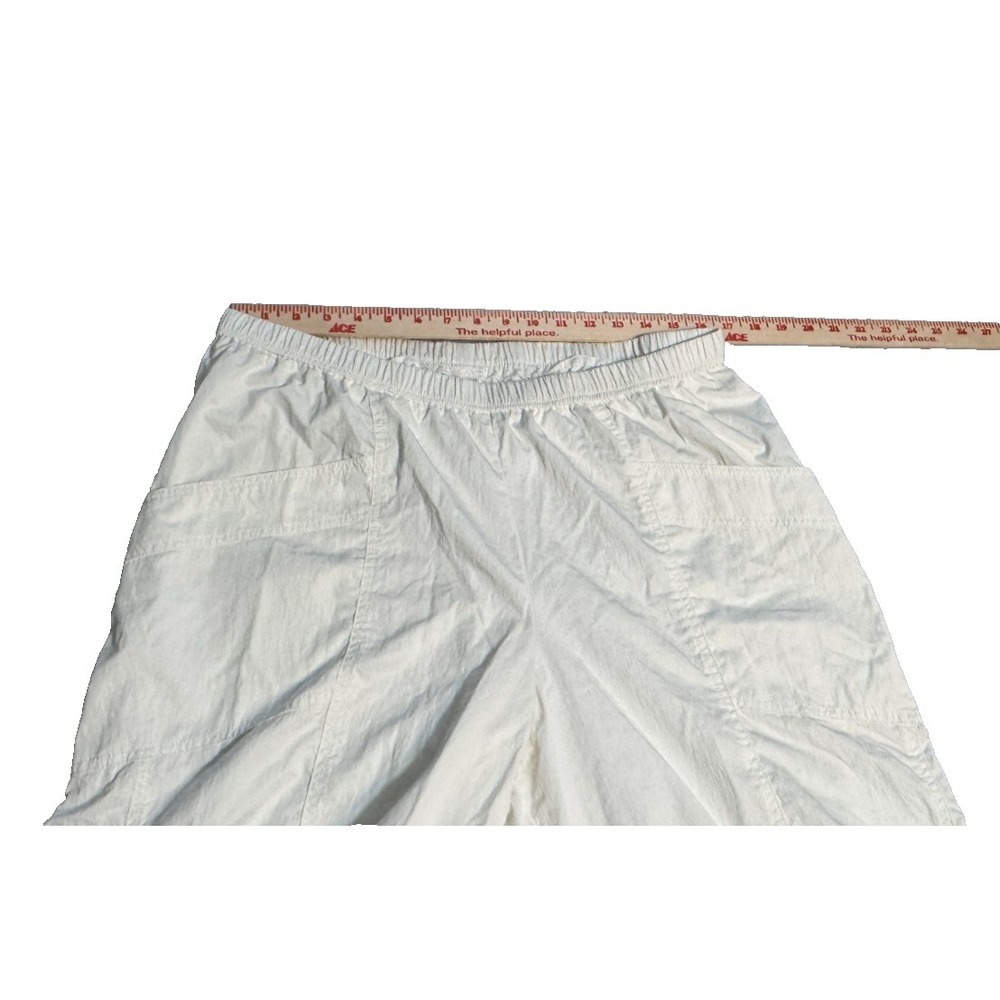 Free People Movement Off the Record Pants L Wide Leg White Utility Y2K Parachute - Picture 14 of 16